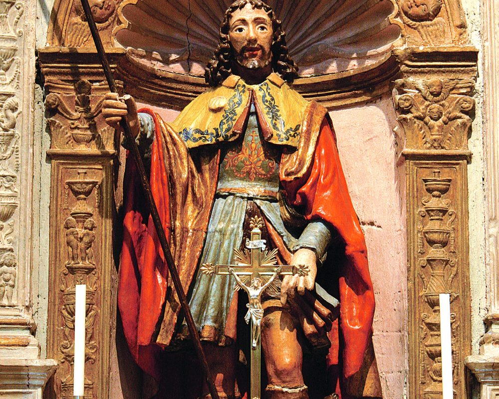 Anversa degli Abruzzi_statua San Rocco