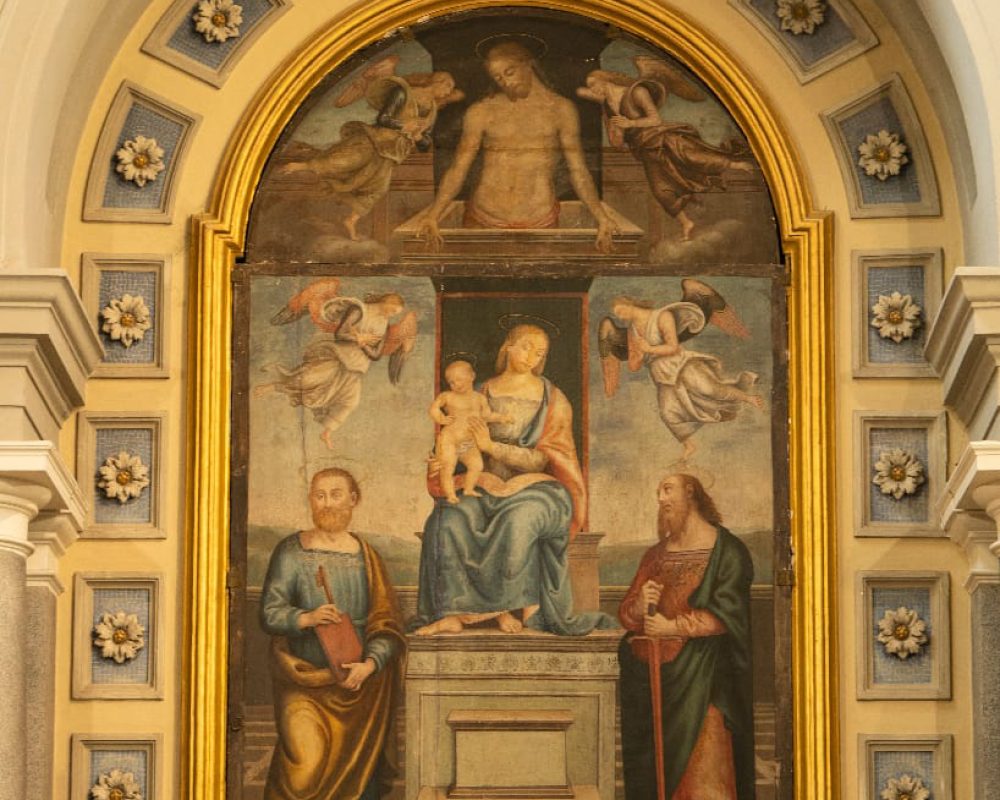 MONTELEONE D'ORVIETO - Madonna con il Bambino tra i Santi Apostoli Pietro e Paolo